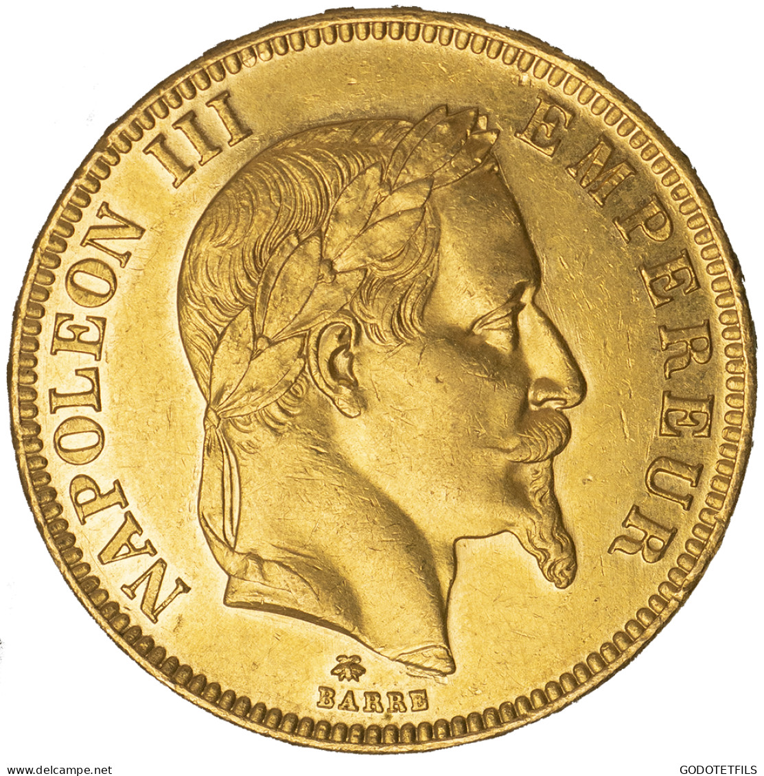 Second-Empire- 100 Francs Napoléon III Tête Laurée 1864 Paris - 100 Francs (oro)