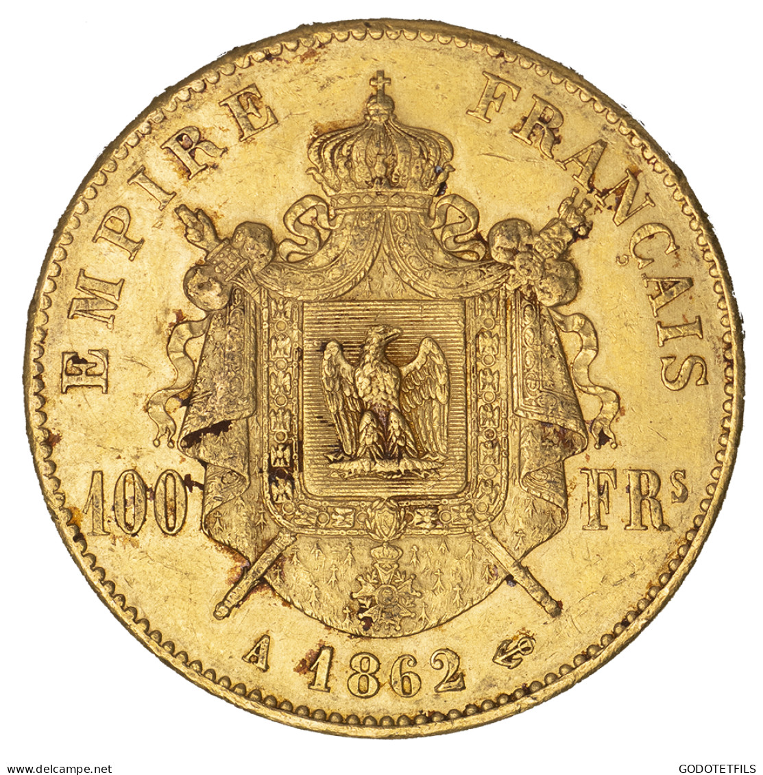 Second-Empire- 100 Francs Napoléon III Tête Laurée 1862 Paris - 100 Francs (gold)