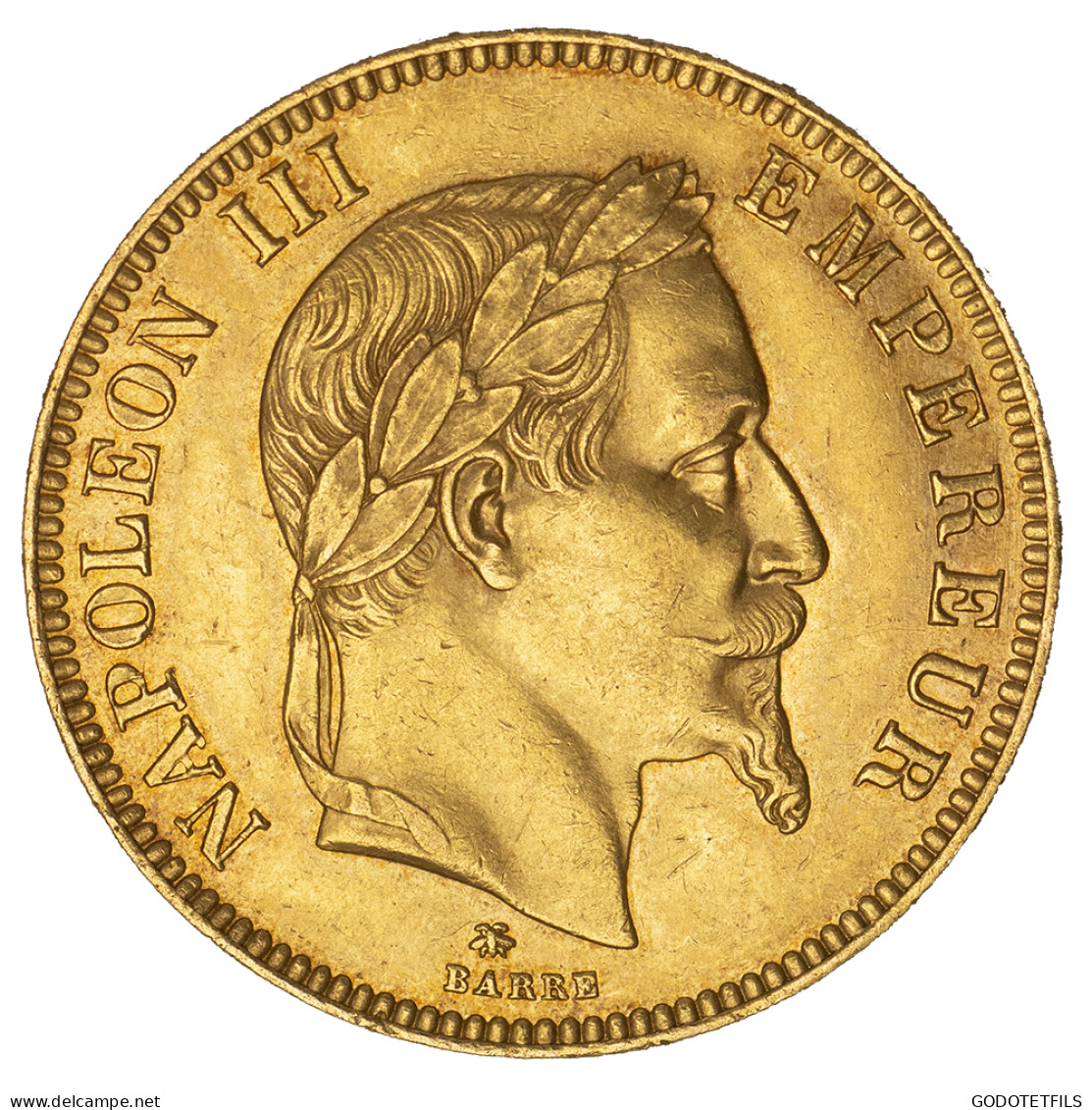 Second-Empire- 100 Francs Napoléon III Tête Laurée 1867 Paris - 100 Francs (oro)