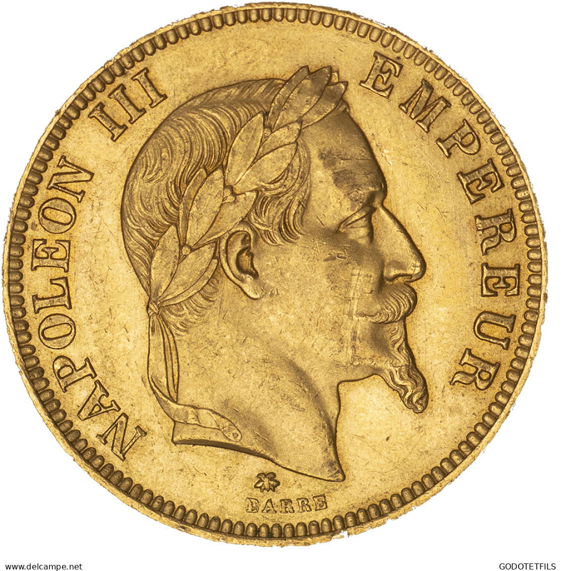 Second-Empire- 100 Francs Napoléon III Tête Laurée 1864 Paris - 100 Francs (oro)