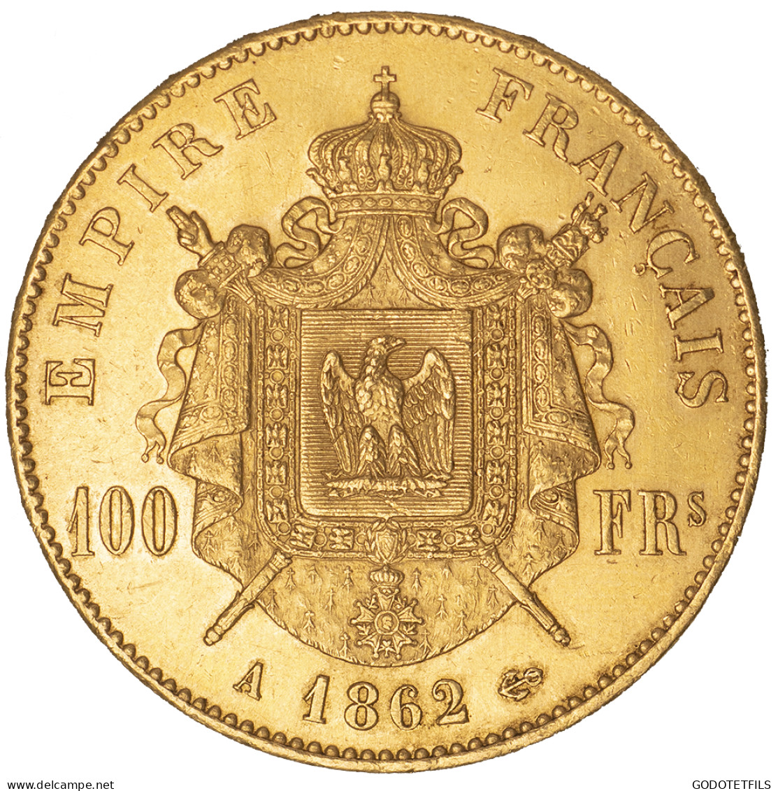 Second-Empire- 100 Francs Napoléon III Tête Laurée 1862 Paris - 100 Francs (gold)