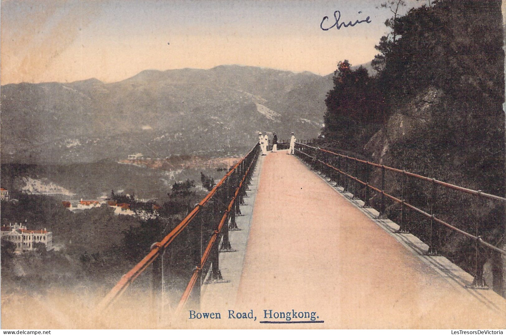 CHINE - Bowen Road - Hongkong - Colorisé - Carte Postale Ancienne - Chine (Hong Kong)