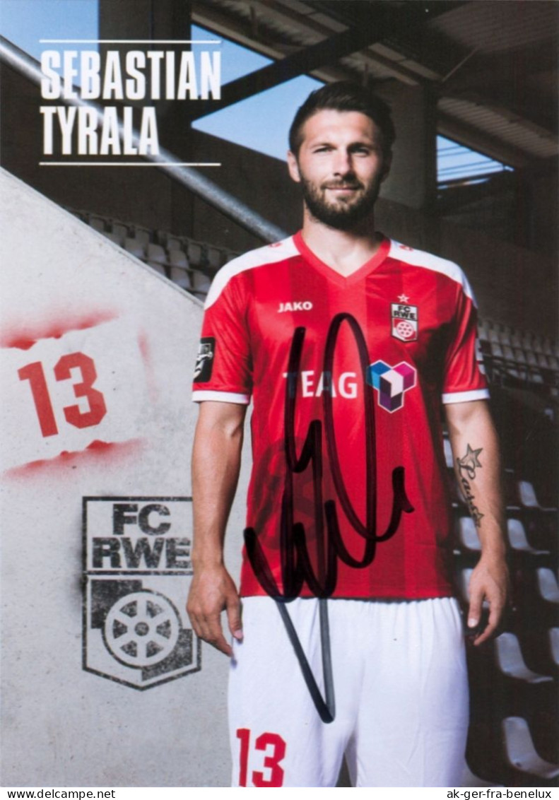 Autogramm AK Sebastian Tyrała FC Rot-Weiß Erfurt 16-17 RW Bad Sassendorf BVB Tyrala Polen Polska Poland Fußball - Autographes