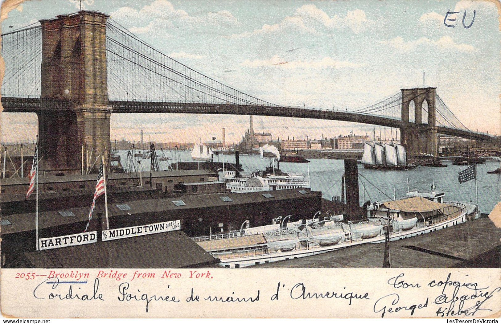 ETATS UNIS - USA  -  Brooklyn Bridge From New York - Carte Postale Ancienne - Brooklyn