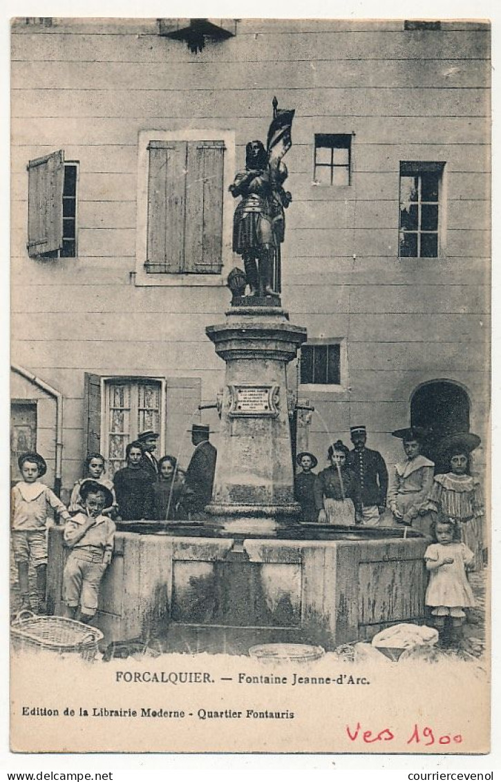 CPA - FORCALQUIER (Basses Alpes) - Fontaine Jeanne D'Arc - Forcalquier