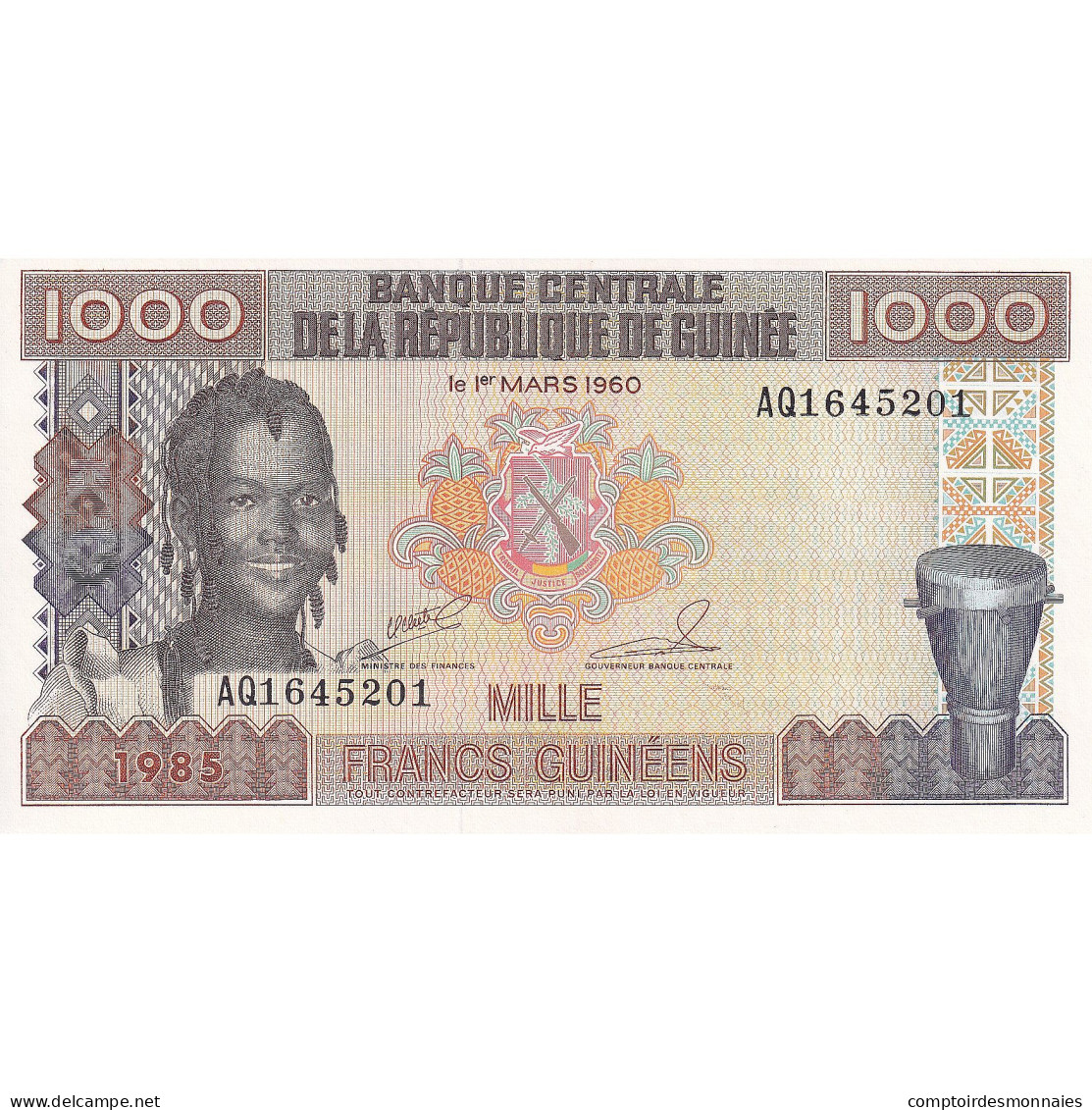 Guinée, 1000 Francs, 1960, 1960-03-01, KM:32a, NEUF - Guinée