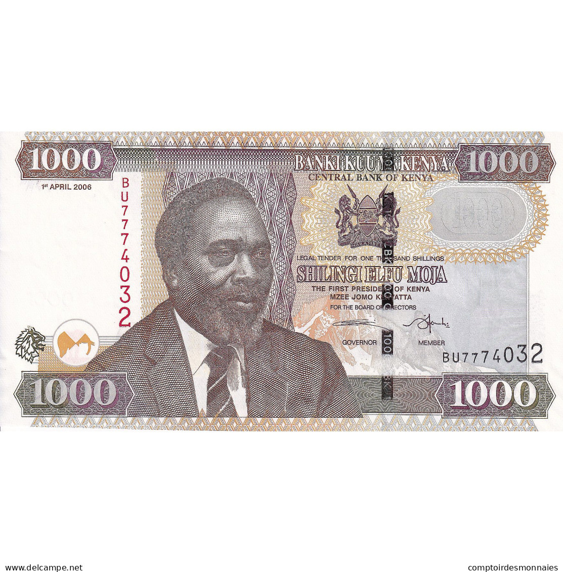 Kenya, 1000 Shillings, 2006, 2006-04-01, KM:51b, NEUF - Kenya