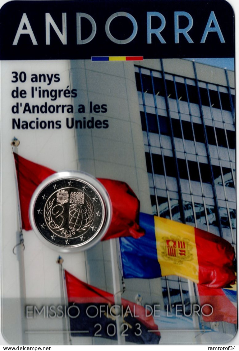 2023 ANDORRE - 2€ Euro Commémorative - Anniversaire De L'entrée D'Andorre à L'ONU - Andorra