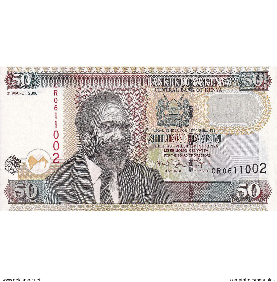 Kenya, 50 Shillings, 2008, 2008-03-03, KM:47c, NEUF - Kenia
