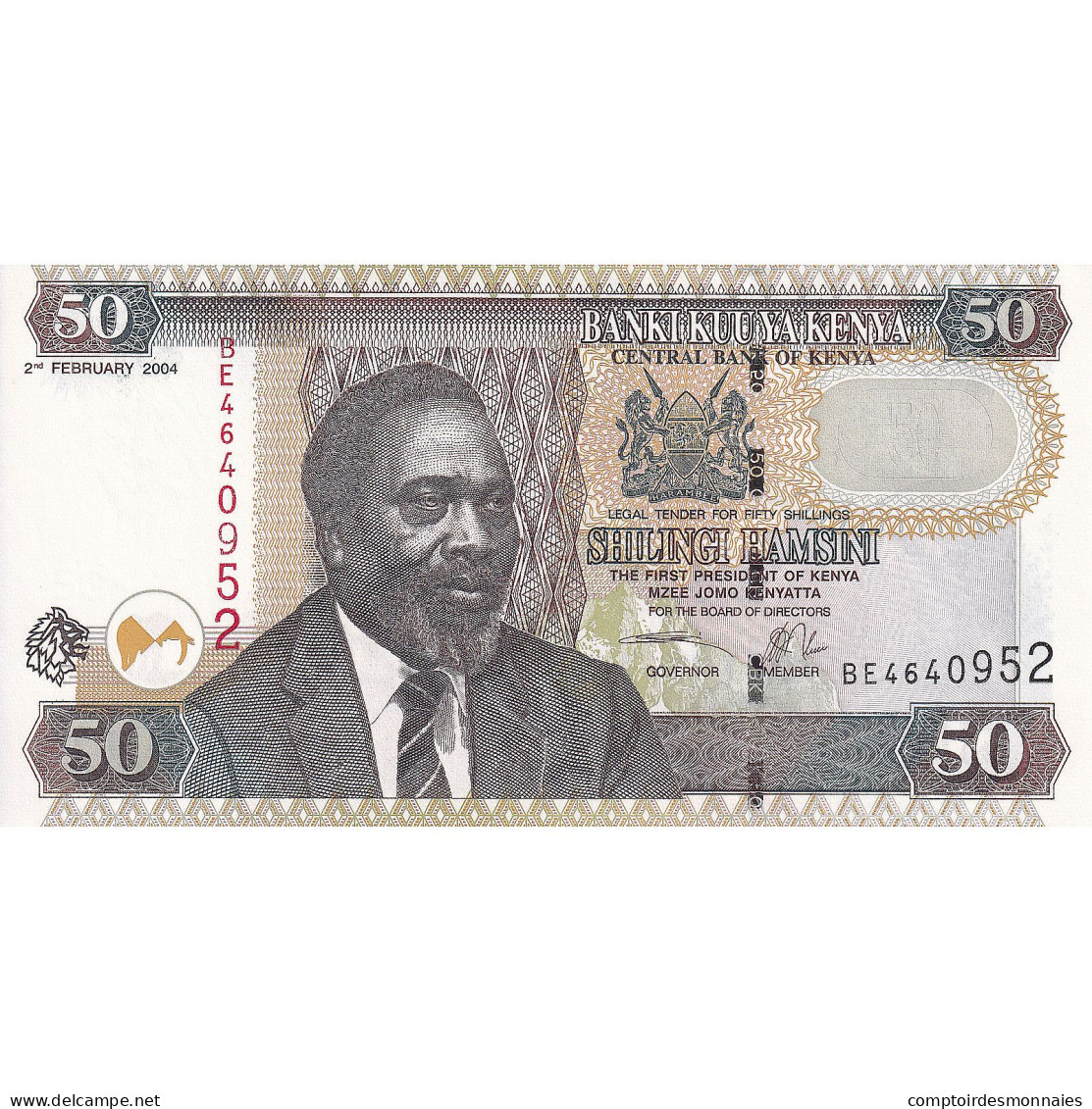 Kenya, 50 Shillings, 2004, 2004-02-02, KM:41b, NEUF - Kenia