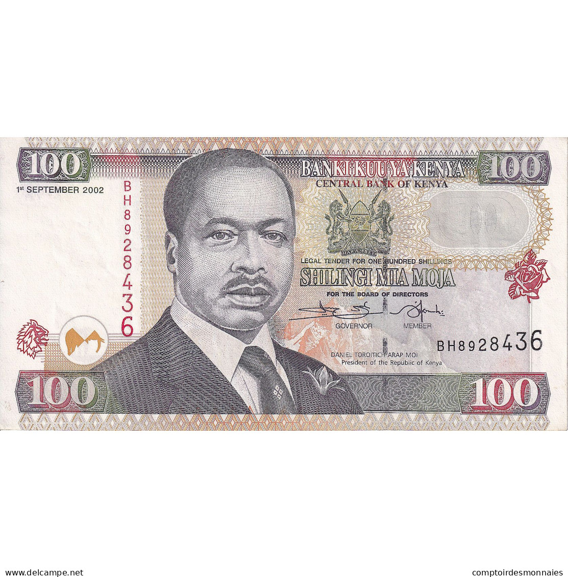 Kenya, 100 Shillings, 2002, 2002-09-01, KM:37e, SUP - Kenia