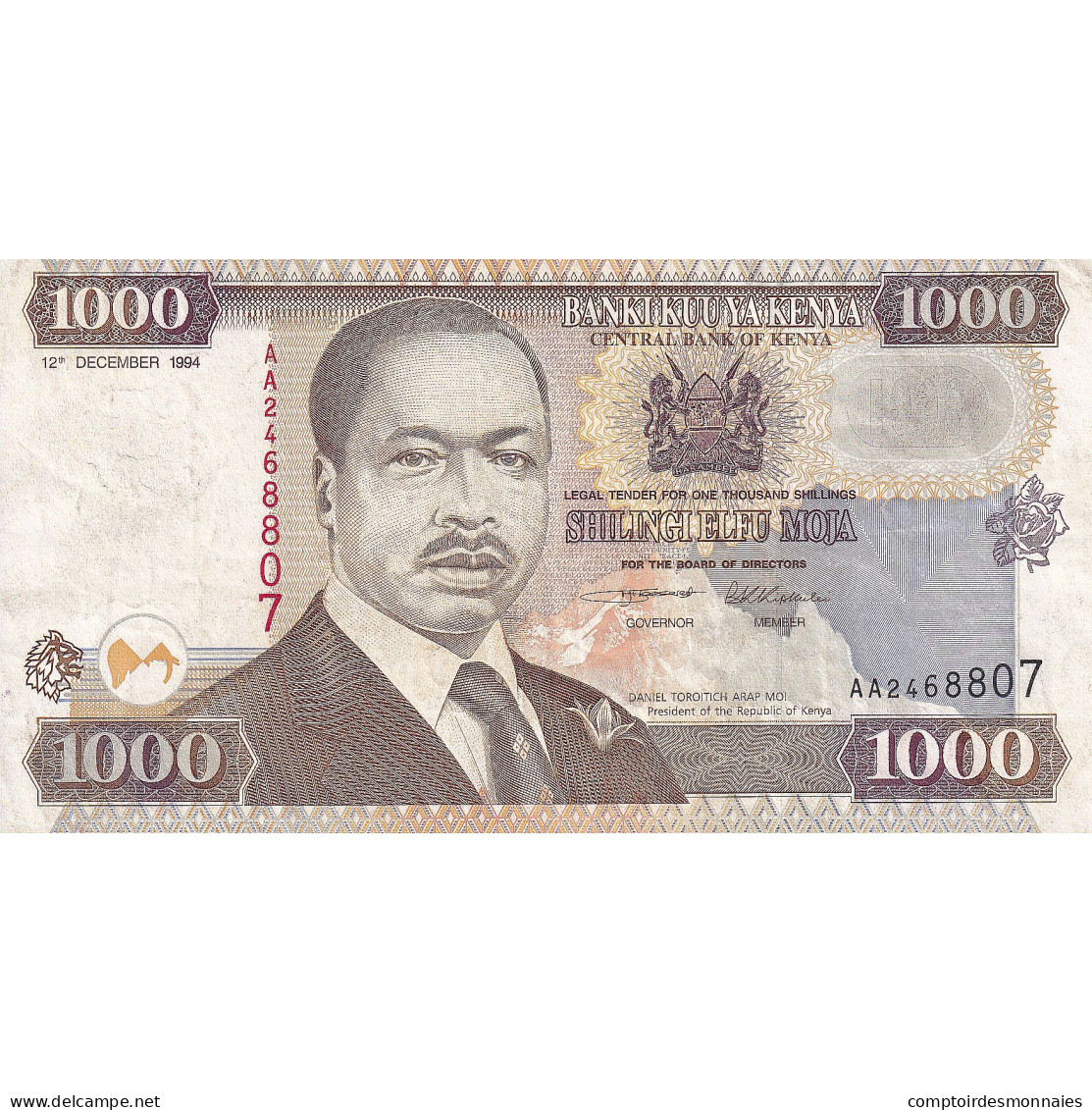 Kenya, 1000 Shillings, 1994, 1994-12-12, KM:34a, SUP - Kenia