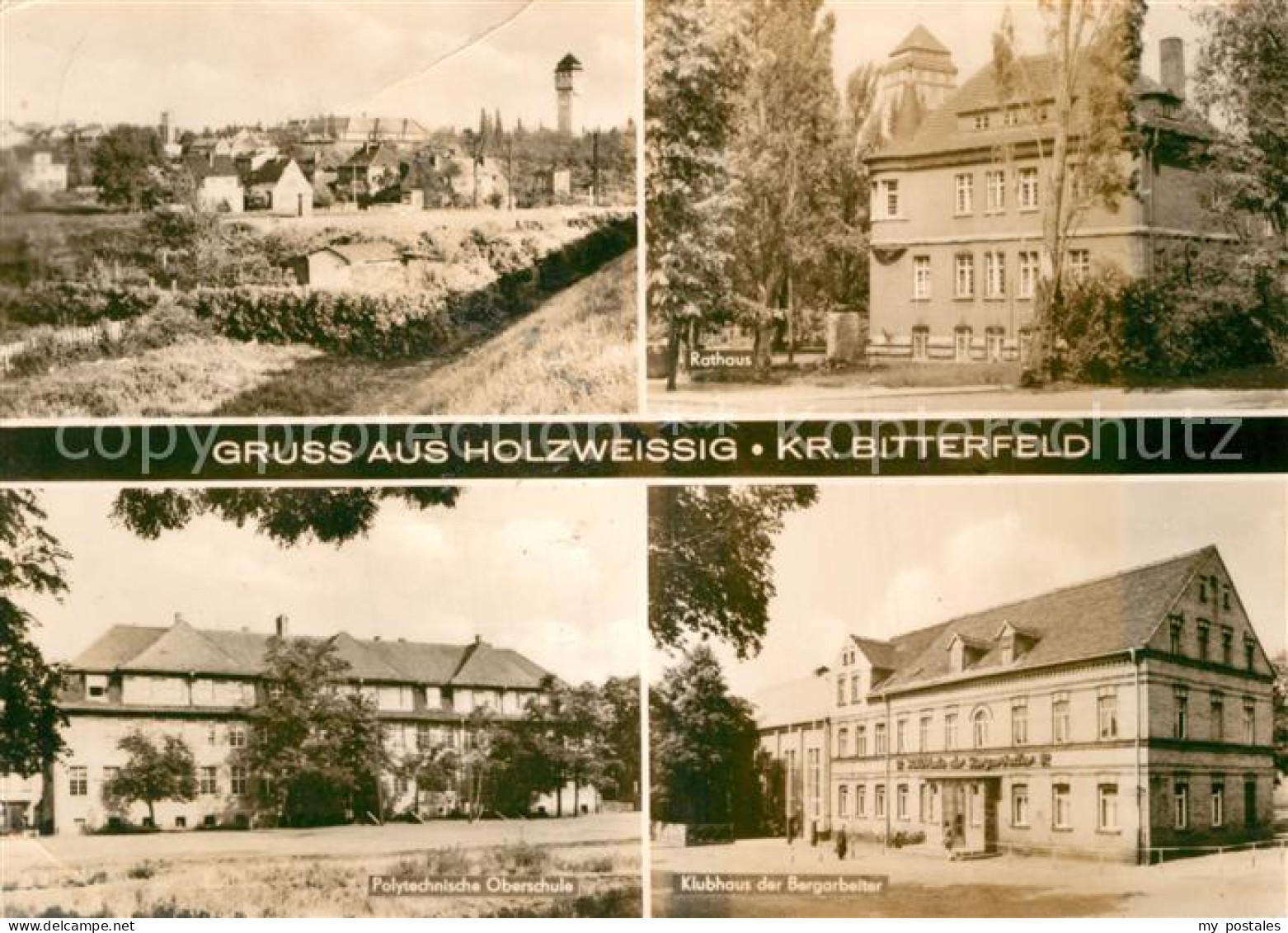 43498365 Holzweissig Polytechnische Oberschule Klubhaus Der Bergarbeiter Rathaus - Bitterfeld