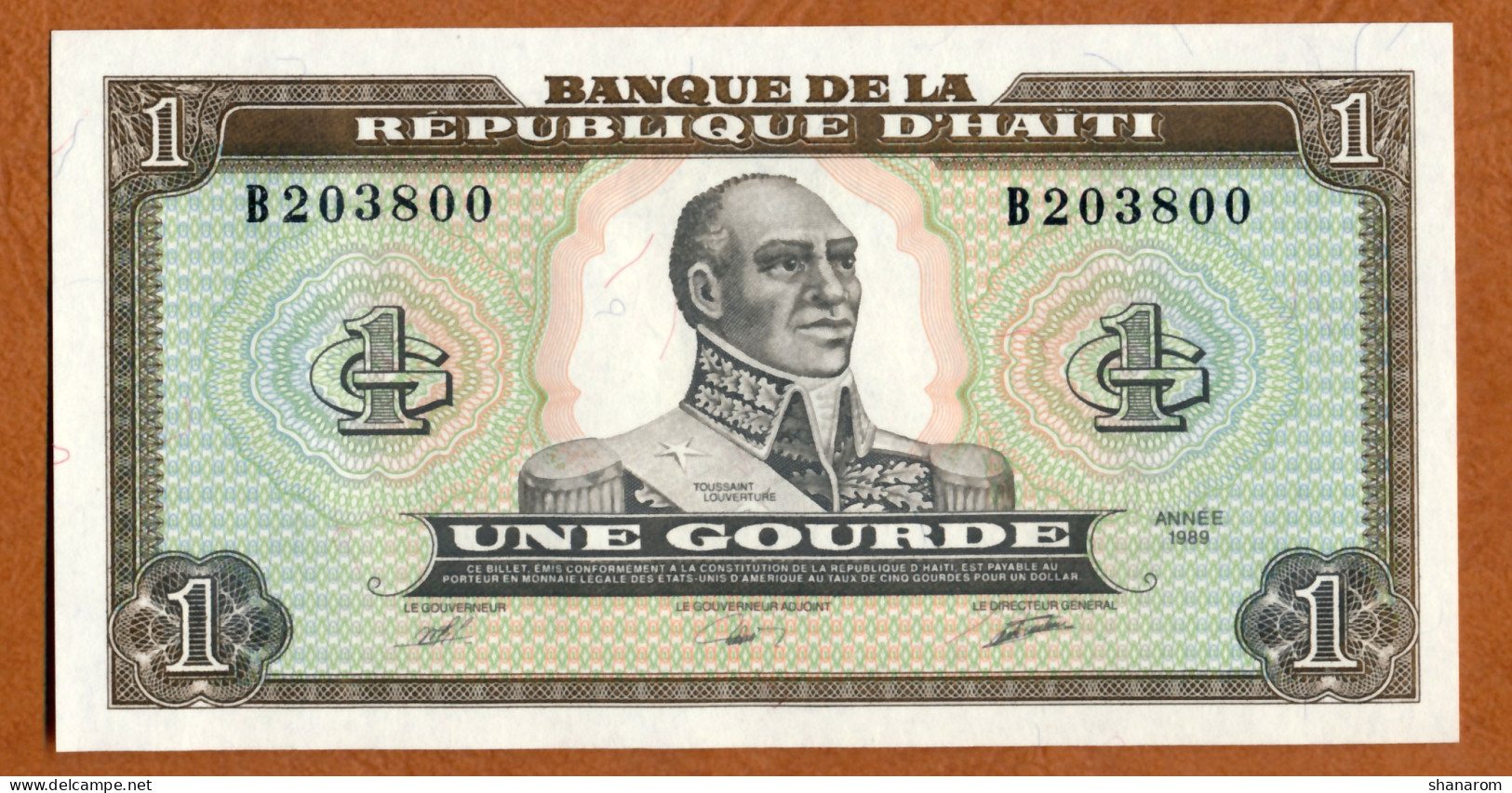 1989 // HAITI //  BANQUE NATIONALE DE LA REPUBLIQUE // 1 GOURDE // NEUF-UNC - Haïti