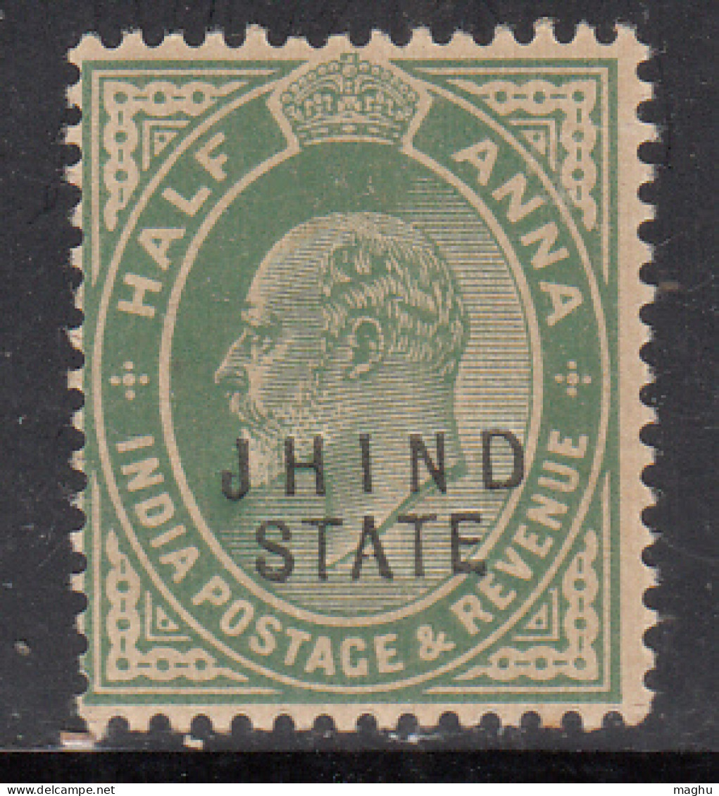 ½a MH Jind State. Edward Series, 1903-1909,  British India - Jhind