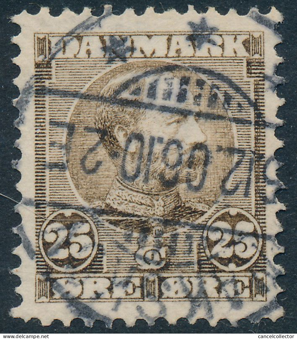 Denmark Danemark Danmark 1905: 25ø Brown Christian IX, VF Used (DCDK00381) - Used Stamps