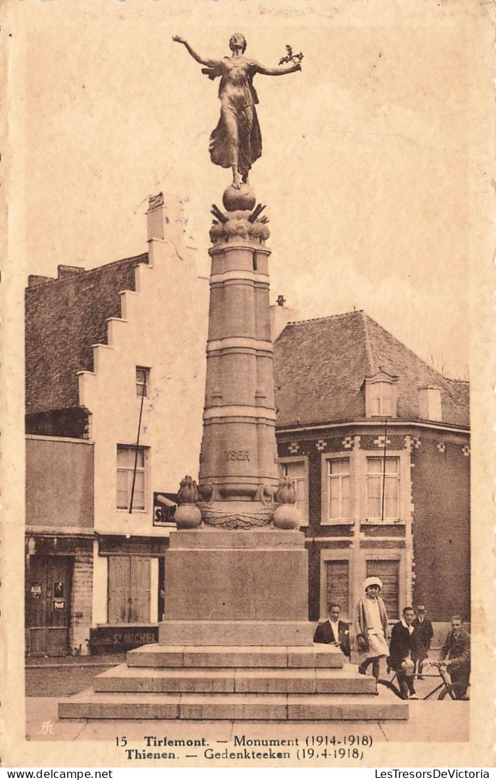 BELGIQUE - Tirlemont - Monument (1914-1918) - Des Enfants Autour Du Monument Jouant - Carte Postale Ancienne - Tienen