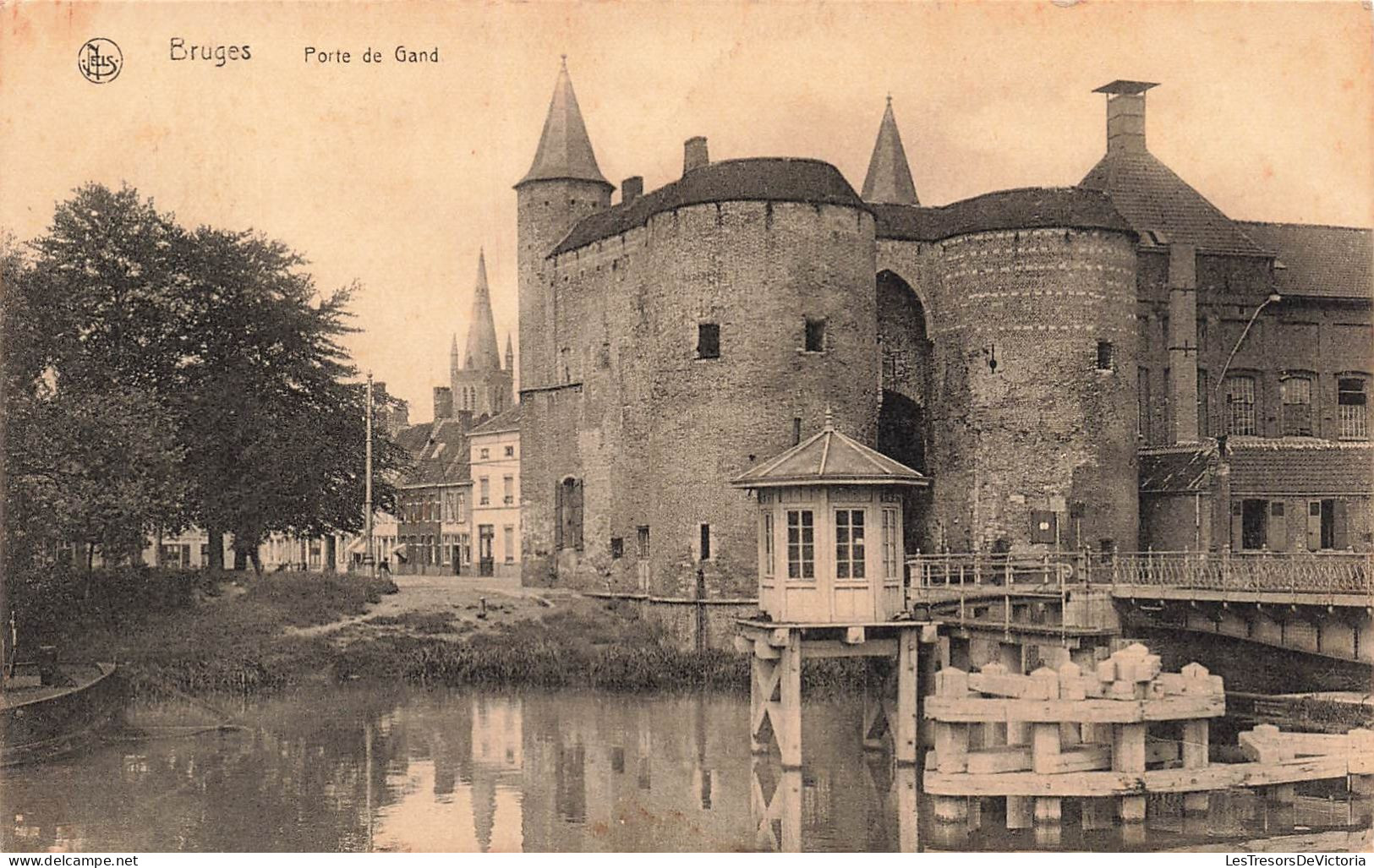 BELGIQUE - Bruges - Porte De Gand - Château - Douves - Carte Postale Ancienne - Brugge