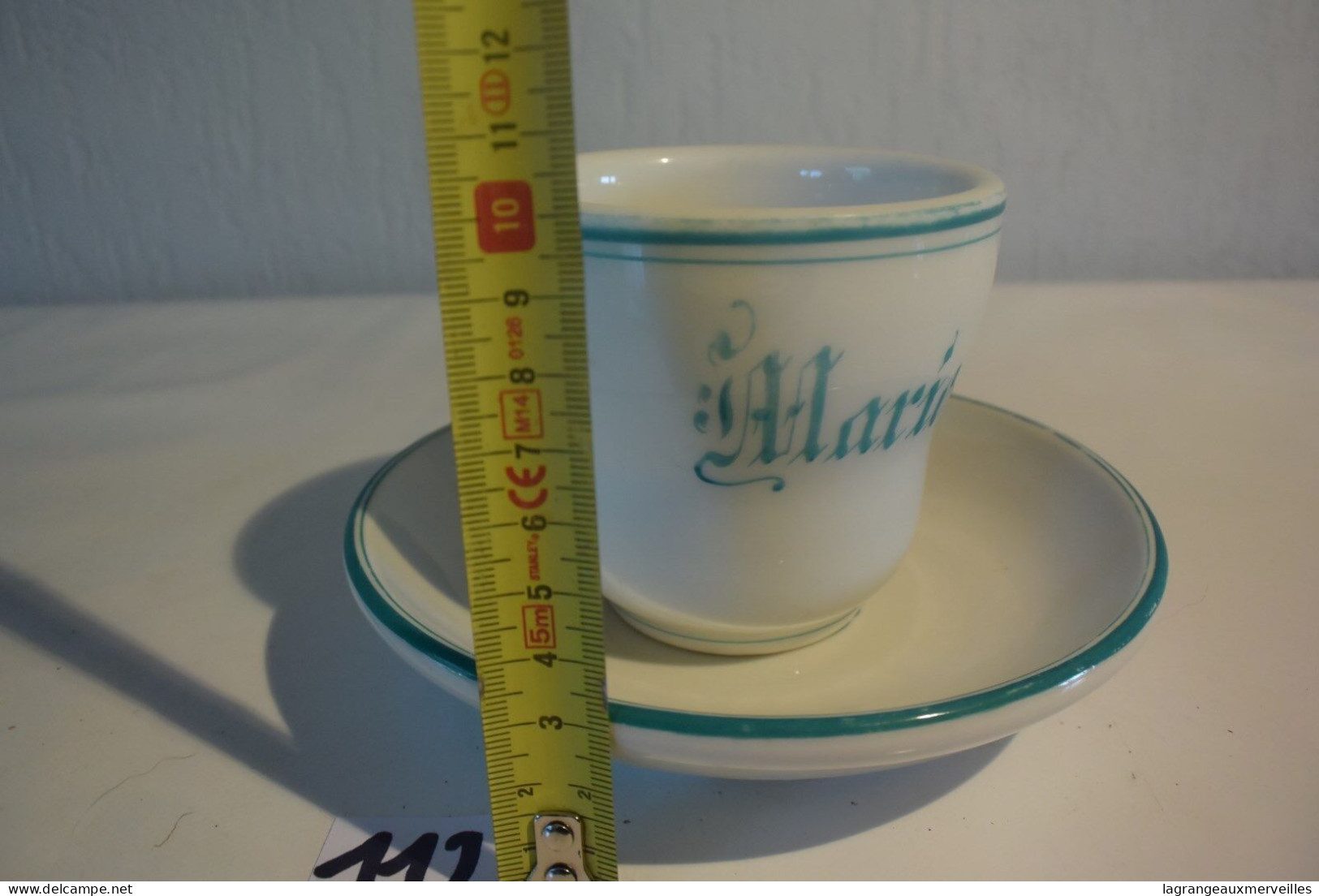 C112 Tasse Et Sous Tasse Porcelaine MARIE - Andere & Zonder Classificatie