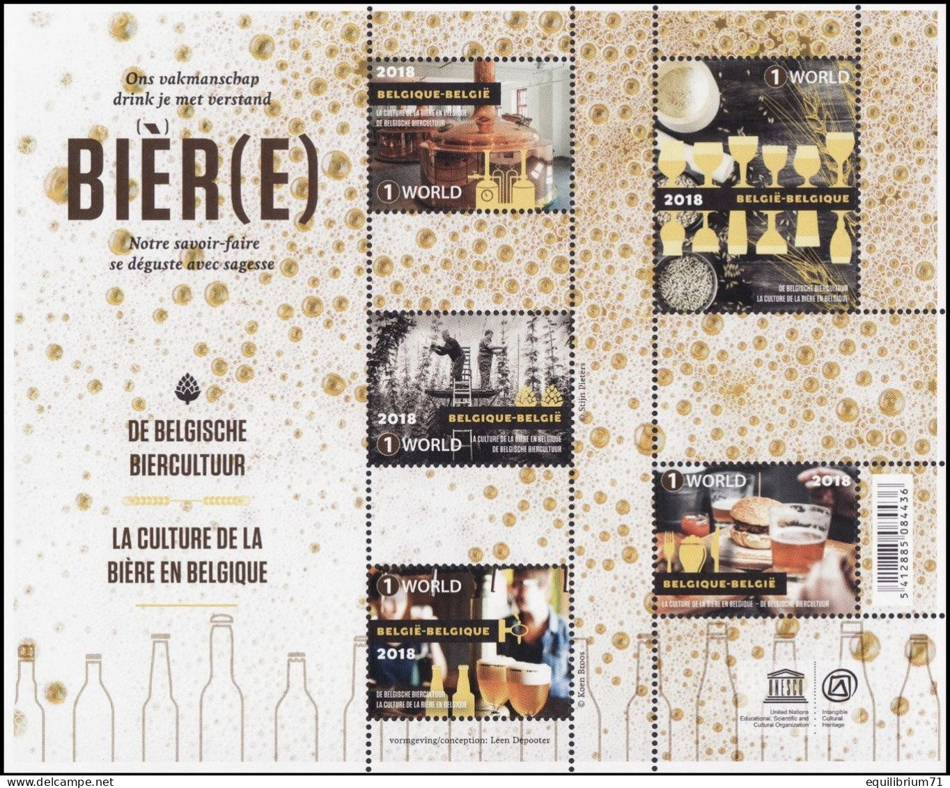 BL260**(4754/4758) - La Culture De La Bière Belge / De Belgische Biercultuur / Belgische Bierkultur - MONDE - Autres & Non Classés