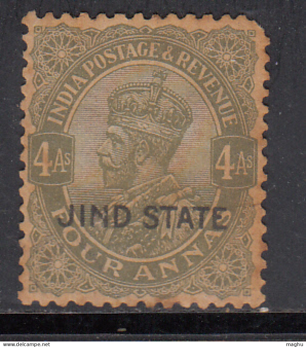 4a MH Jind State, KGV Series, 1927-1937  British India - Jhind