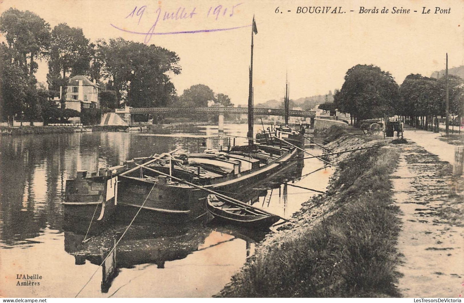 FRANCE - Bougival - Bords De Seine - Vue Sur Le Pont - Carte Postale Ancienne - Bougival
