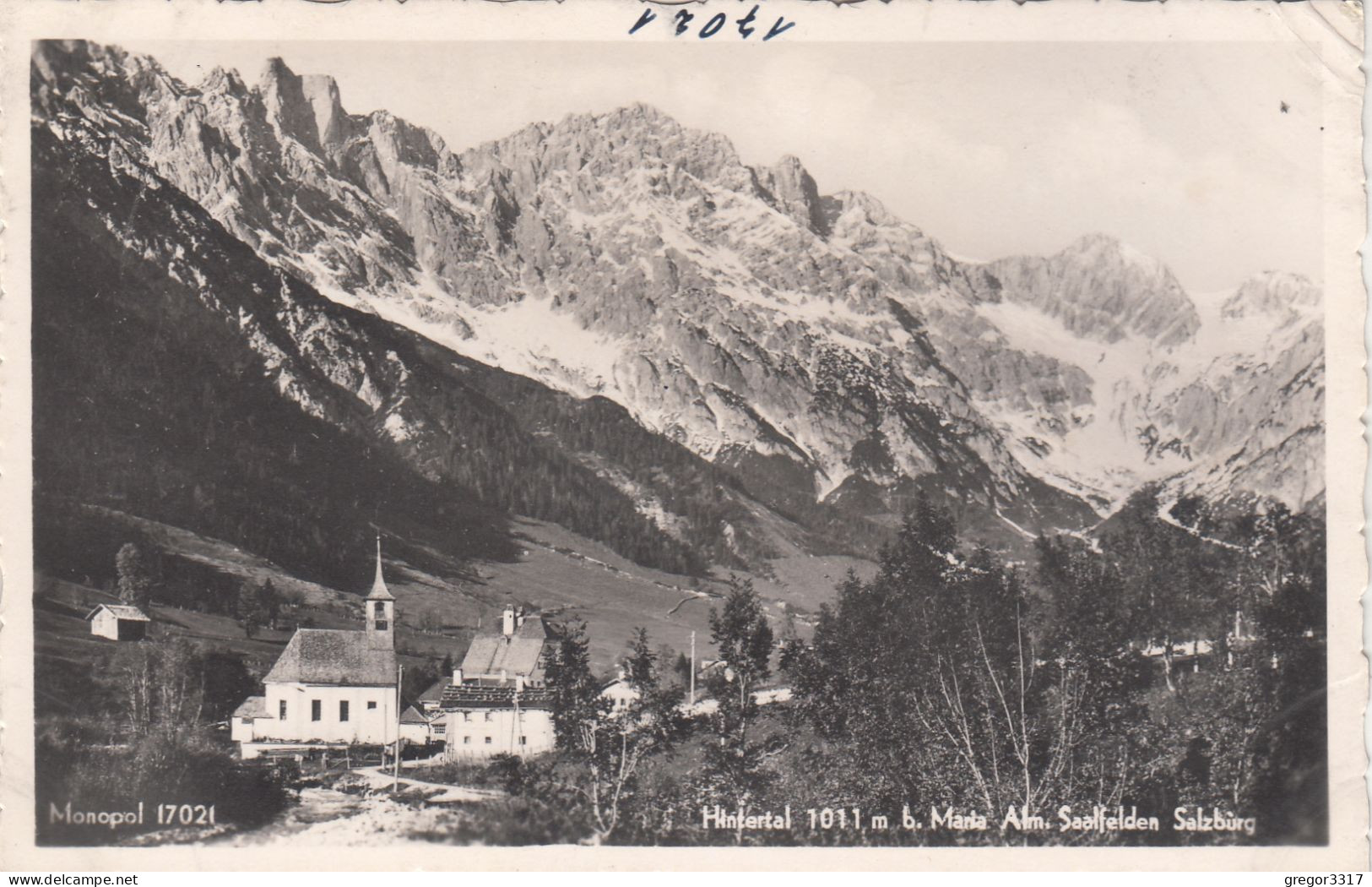 D9290) HINTERTAL Bei MARIA ALM - Saalfelden Salzburg - KIRCHE U. Haus - Alte FOTO AK - Saalfelden