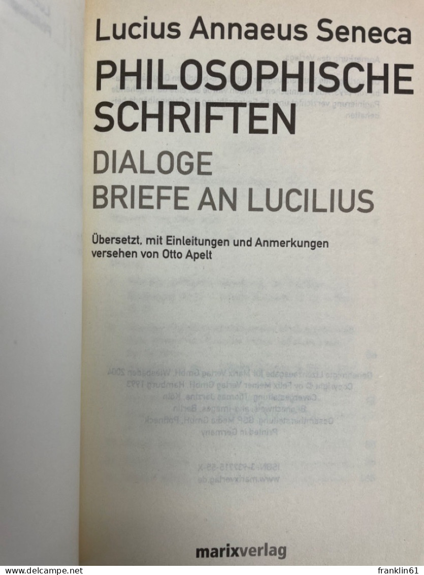 Philosophische Schriften. - Philosophy