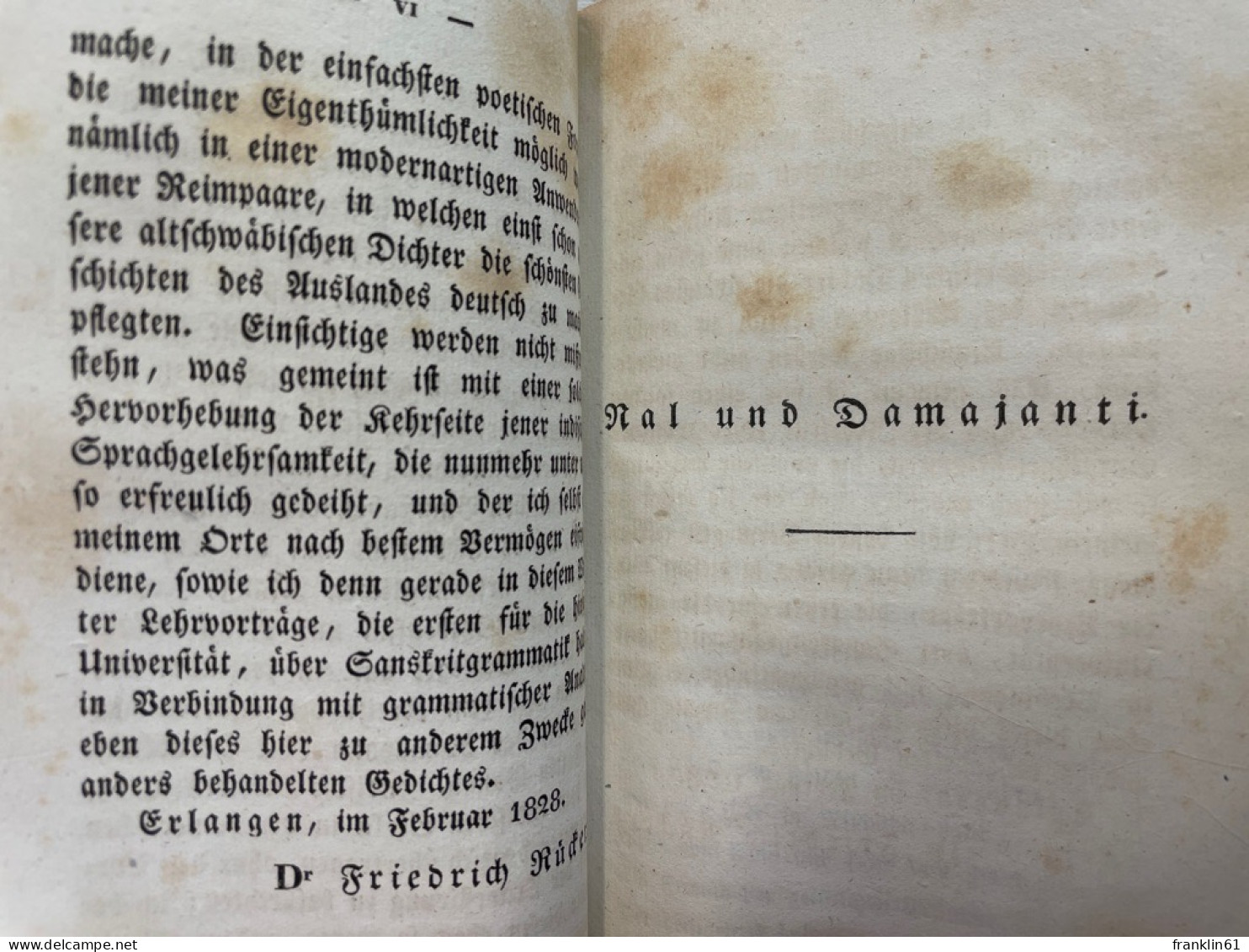 Rostem Und Suhrab, Eine Heldengeschichte In 12 Büchern;  Nal Und Damajanti, Eine Indische Geschichte U. Blumen - Poems & Essays