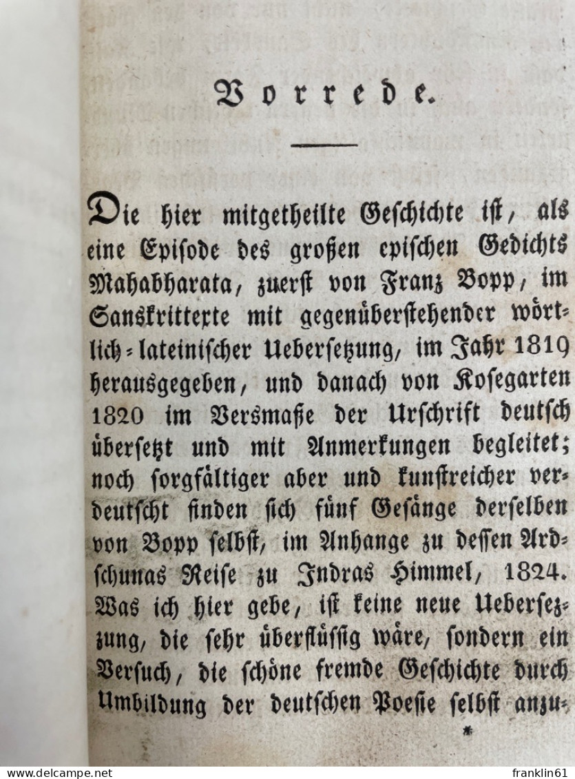 Rostem Und Suhrab, Eine Heldengeschichte In 12 Büchern;  Nal Und Damajanti, Eine Indische Geschichte U. Blumen - Poésie & Essais