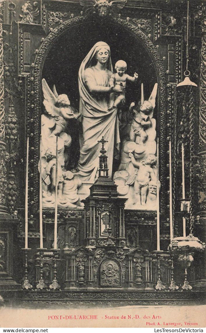 FRANCE - Pont-de-l'Arche - Statue De Notre-Dame Des Arts - Carte Postale Ancienne - Pont-de-l'Arche