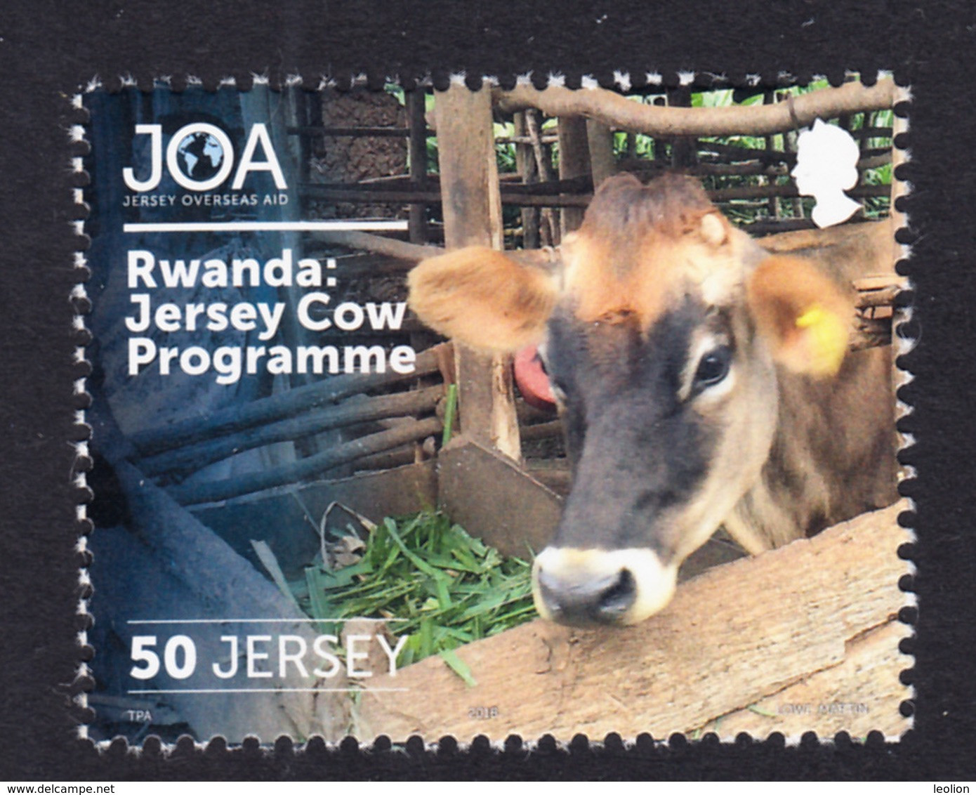 RWANDA Assistance To Improve Diary Cow Breeding On 2018 JERSEY Stamp - Autres & Non Classés