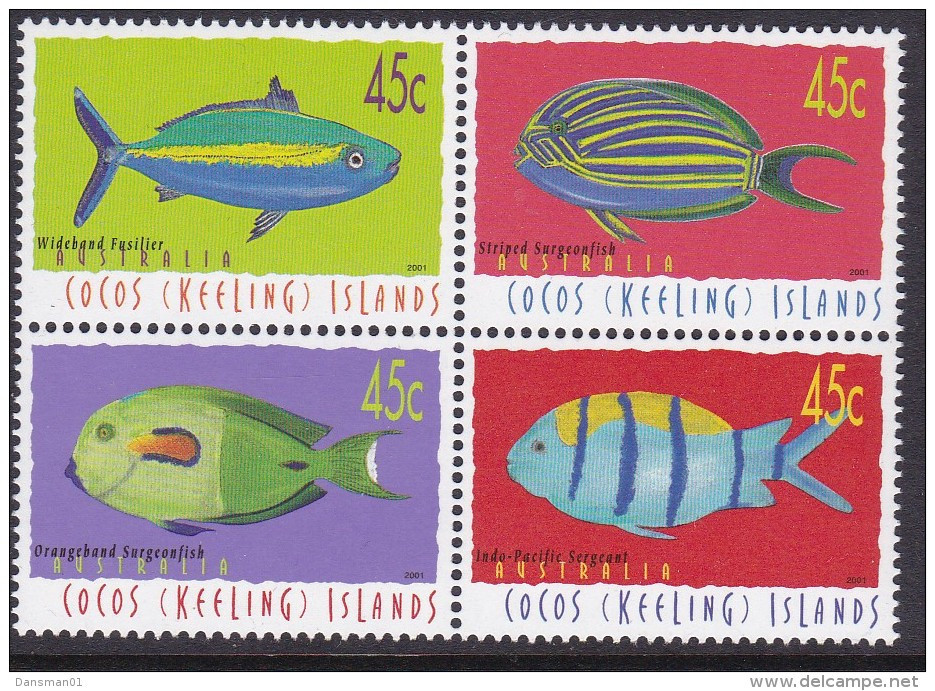 Cocos Keeling Islands 2001 Fish  Sc 335 Mint Never Hinged - Cocos (Keeling) Islands