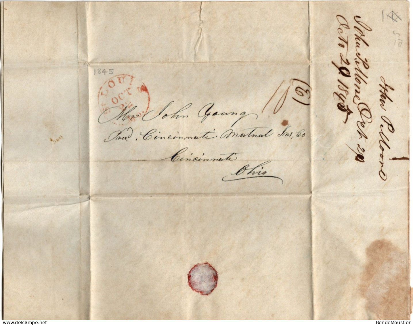 (N95) USA Red Postal Marking St Louis - …-1845 Préphilatélie