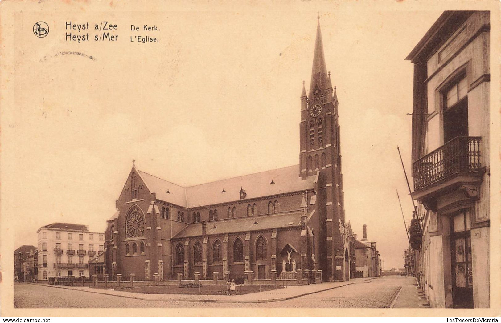 BELGIQUE - Heyst-sur-Mer - L'église - Carte Postale Ancienne - Heist
