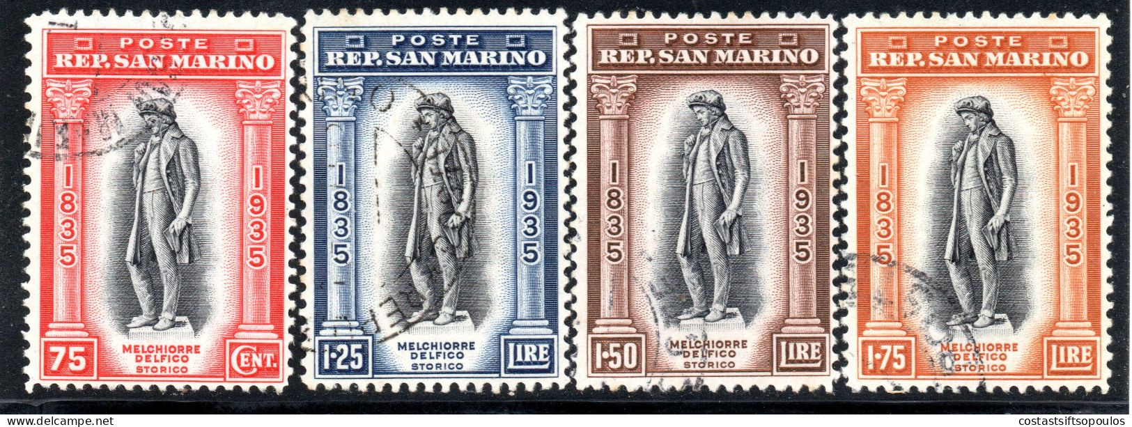 2205. SAN MARINO 1935 DELFICO YT 177-180 USED - Used Stamps