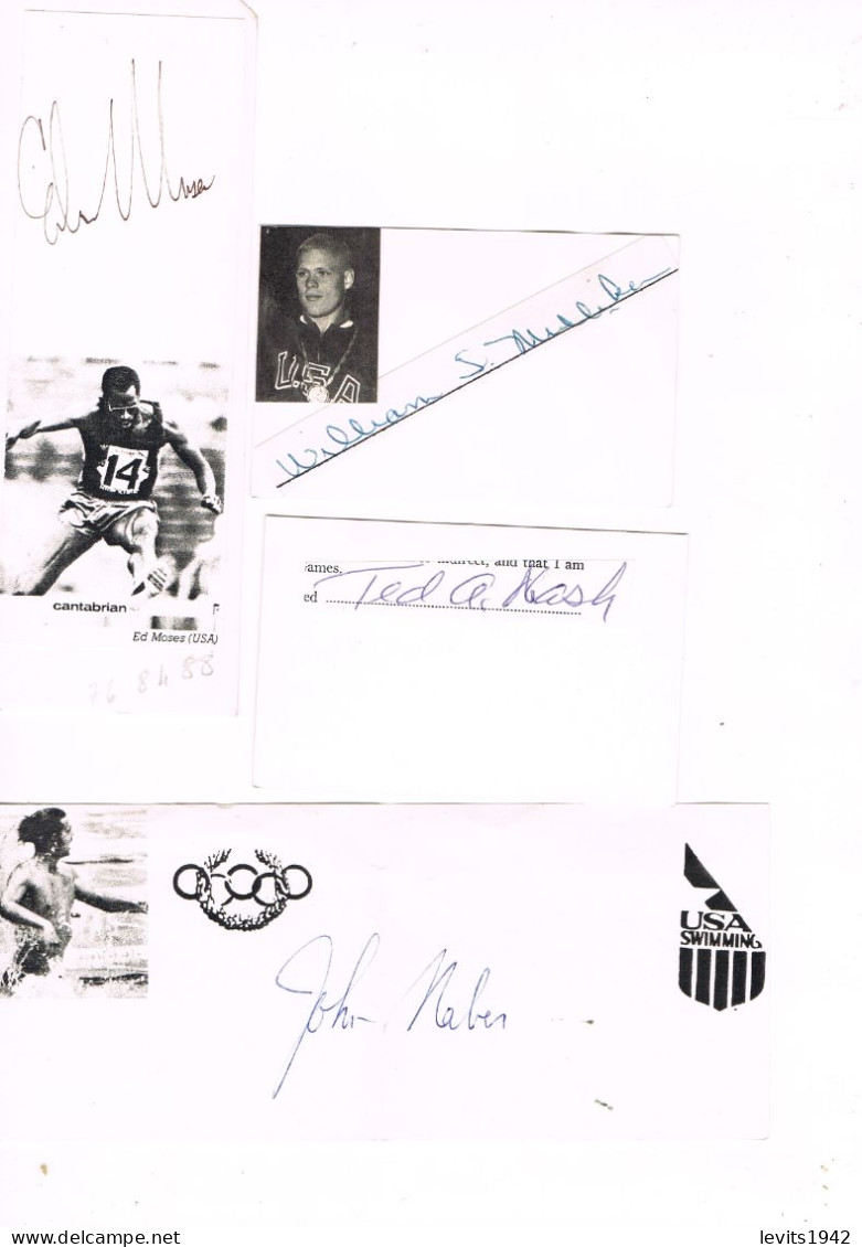 JEUX OLYMPIQUES - AUTOGRAPHES DE MEDAILLES OLYMPIQUES - CONCURRENTS DES ETATS-UNIS  - - Authographs