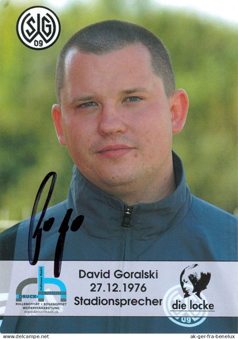 Autogramm AK David Goralski SG Wattenscheid 09 Frauen 04-05 SGW Damen Bochum Fußball Deutschland - Autographes