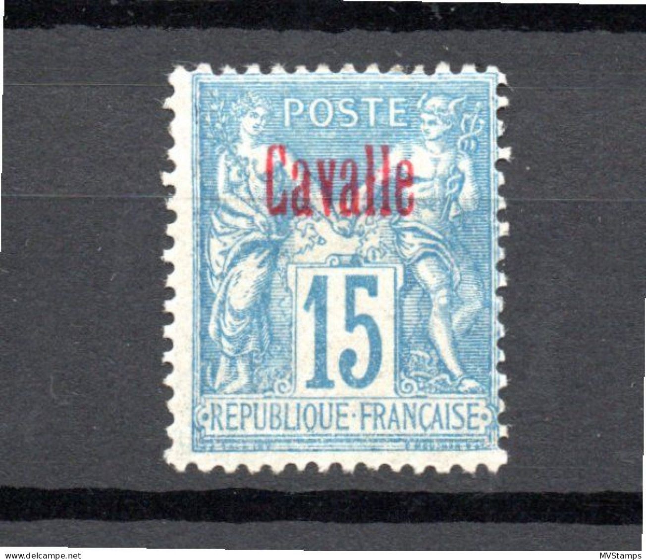 Cavalle (France Colonies) 1893 Old 25 C. Sage Stamp (Michel 3) Nice MLH - Unused Stamps