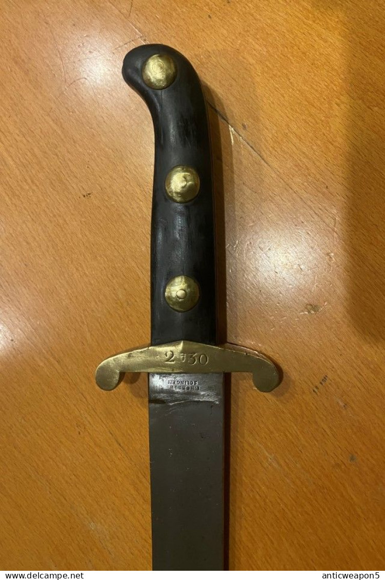 Épée De Sapeur. Suisse. M1842-1852 (T428) Fabricant : E.HORSTER SOLINGEN. Sur La Croix 2030. - Armes Blanches