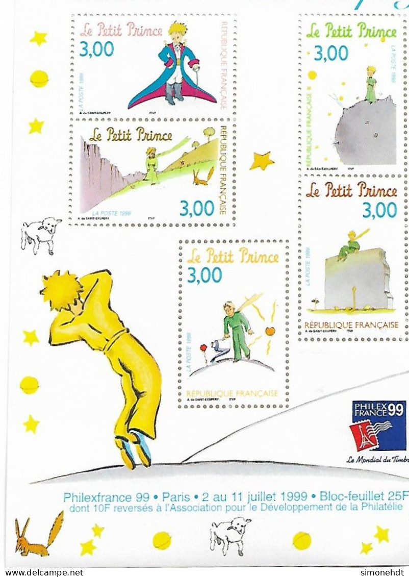 FRANCE - Lot De 4 Feuillets De 4 Timbres Non Oblitérés - 1999 - Antoine De Saint Exupéry - Ungebraucht