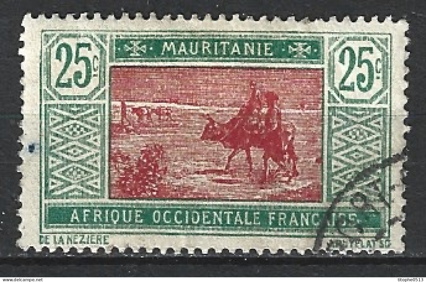 MAURITANIE. N°46 Oblitéré De 1922. - Gebraucht