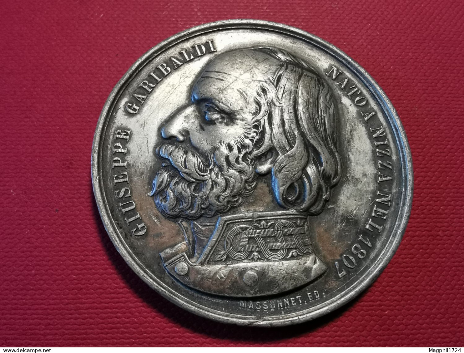 Médaille Giuseppe GARIBALDI - Guerre De L’Indépendance Italienne 1860 - Monarquía/ Nobleza