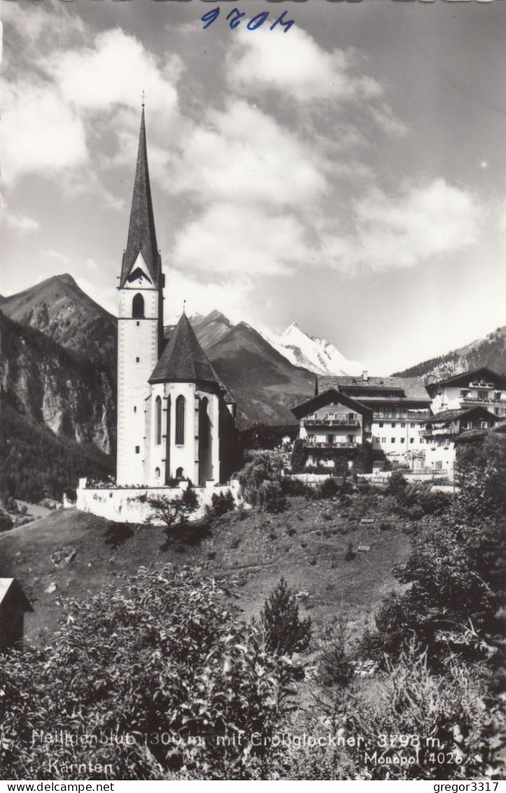 D9327) HEILIGENBLUT - KIRCHE Im Detail Mit Großglocknker - FOTO AK - Alt ! - Heiligenblut