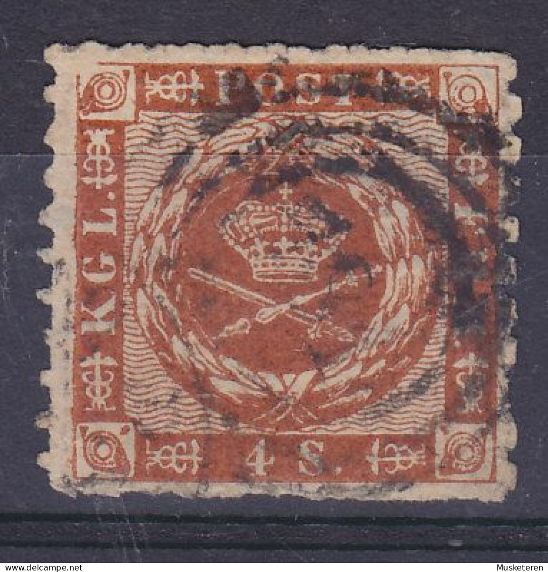 Denmark 1863 Mi. 9, Skilling Kroninsignien Im Lorbeerkranz Wmk. 1 Y Number '181' SJÆLL. JB. PKT. Cancel !! - Used Stamps