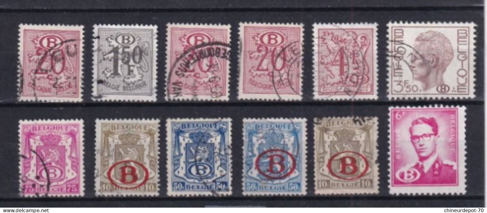 Timbres Belge De Service B - Oblitérés