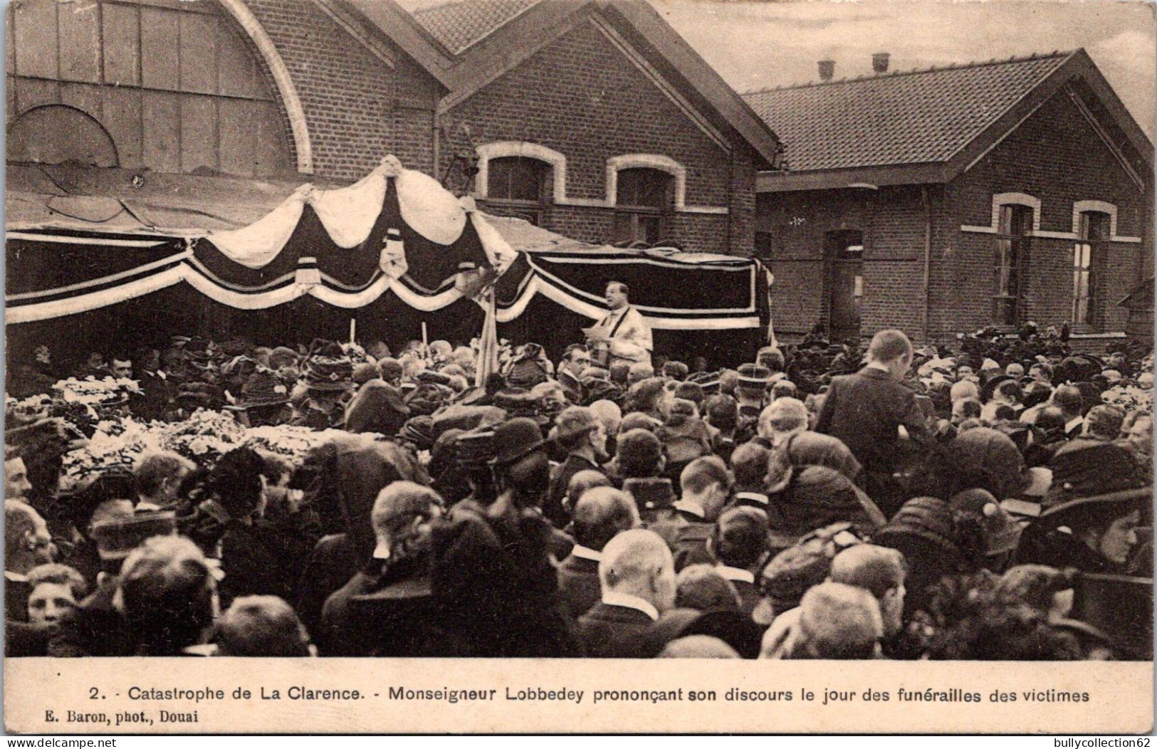 CPA - SELECTION  -  DIVION  -  Catastrophe De La Clarence. Monseigneur Lobbedey, Prononçant Son Discours Le Jour Des.... - Divion