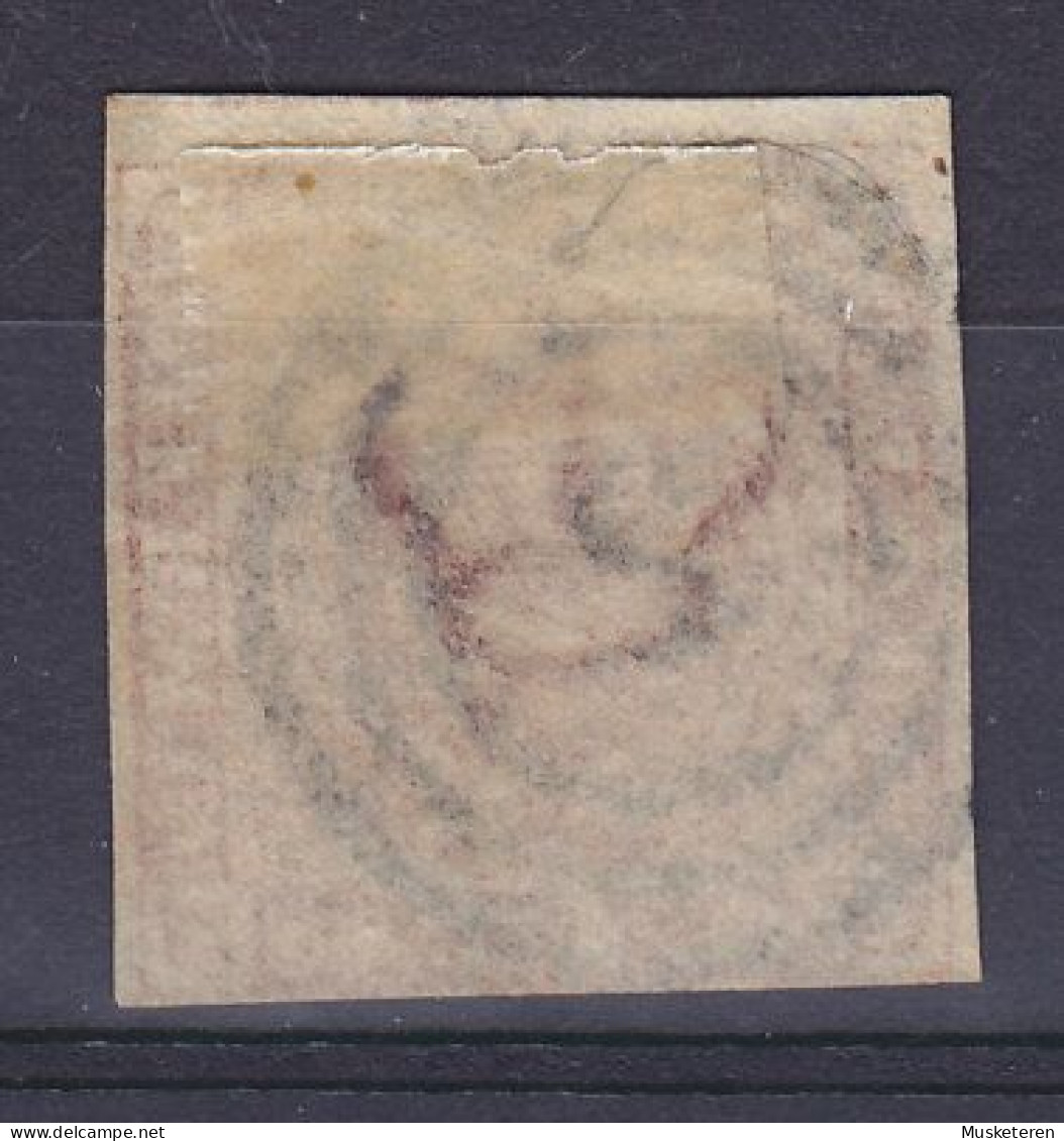 Denmark 1854 Mi. 4, 4 Skilling Kroninsignien Im Lorbeerkranz Deluxe Number '2' HAMBURG (Germany) Cancel (2 Scans) - Used Stamps