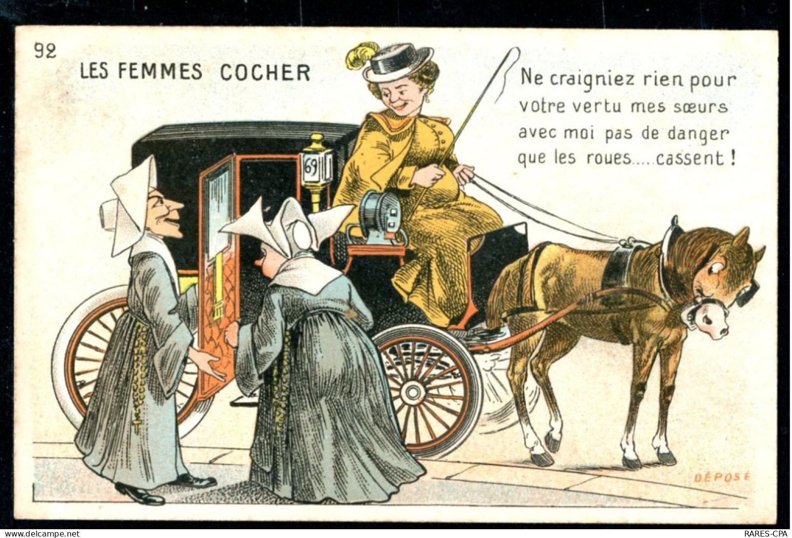 N° 92 - LES FEMMES COCHER - Ne Craigniez Rien Pour Votre Vertu Mes Soeurs Avec Moi ..................................... - Verzamelingen & Kavels