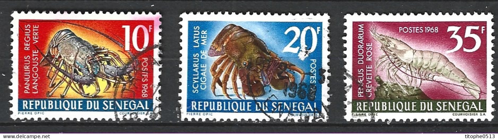 SENEGAL. N°305-7 Oblitérés De 1968. Crustacés. - Crustaceans